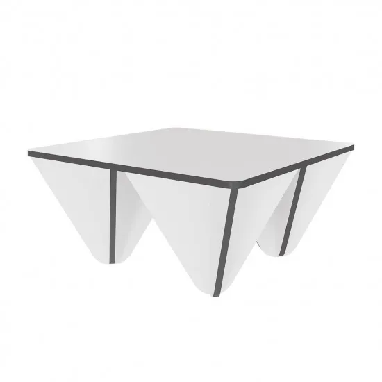 Măsuţă cafea Showdeko Diamond, 80x80 cm, White/Anthracite