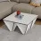 Măsuţă cafea Showdeko Diamond, 80x80 cm, White/Anthracite