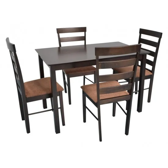 Set de mobilÄ? Eva Masa GLORIA Chocolate + 4 scaune GLORIA (Chocolate, F-789 Brown)