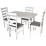 Набор мебели Eva Стол COOPER White + 4 стула GLORIA (White, NV-10WP Grey )