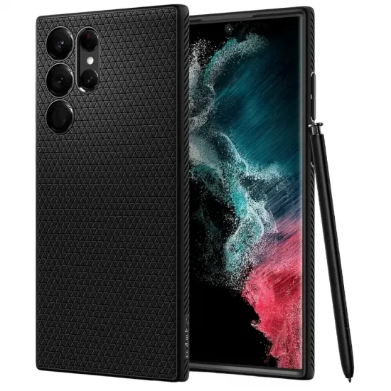 Husă Spigen Liquid Air pentru Samsung Galaxy S22 Plus, Matte Black