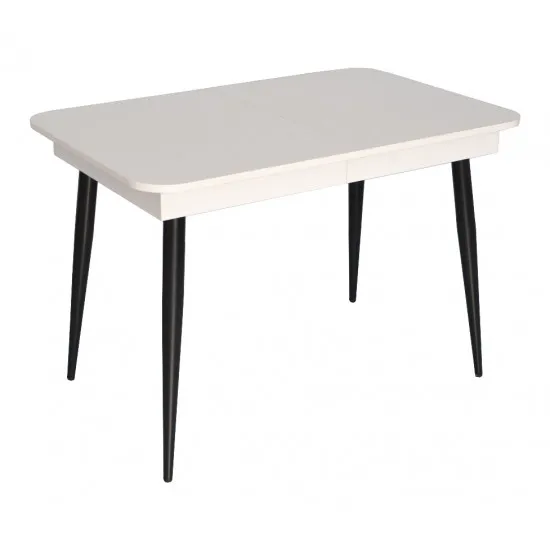 Стол обеденный раскладной Eva DT-431-1R B, White/Black