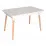 Masă de bucătărie extensibilă Eva DT-432-1R Wo, White/Wood
