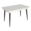 Стол обеденный раскладной Eva DT-432-1R B, White/Black