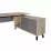 Masa de birou Decoprim Fusion+Box, 200x80/155x40 cm dreapta