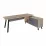 Masa de birou Decoprim Fusion+Box, 200x80/155x40 cm dreapta