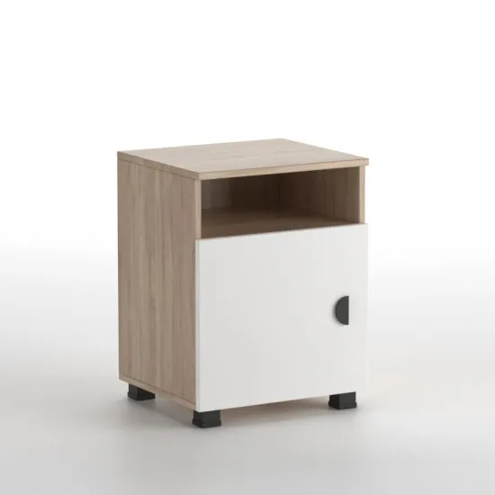 Тумба прикроватная ML-Mobila Рио №10 (40.2 см), Дуб санома/Белый