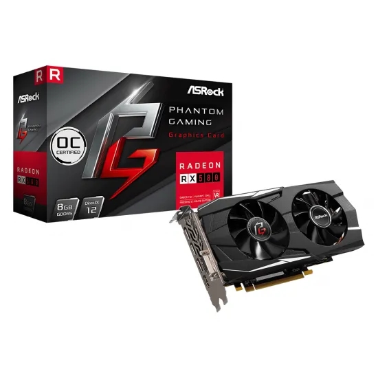 Placă video ASRock Radeon RX580 8GB GDDR5 Phantom Gaming D OC (8 GB/GDDR5/256 bit)