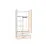 Dulap PS ȘХ-120(2) (120 cm), Corton Stejar/Alb Luciu
