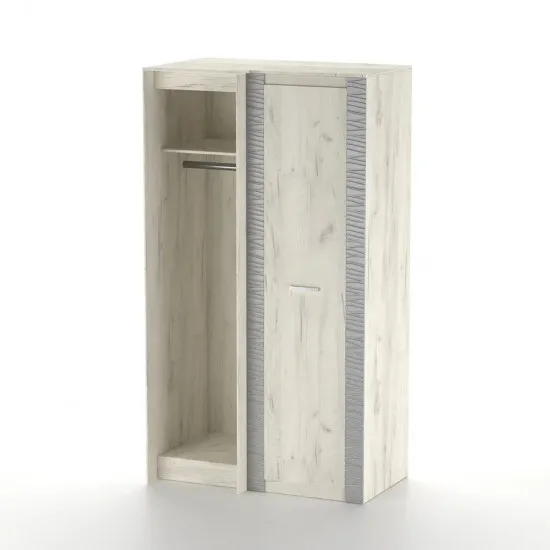 Dulap de colț ML-Mobila Gamma 29 (120,5 cm), Stejar craft alb / Sur