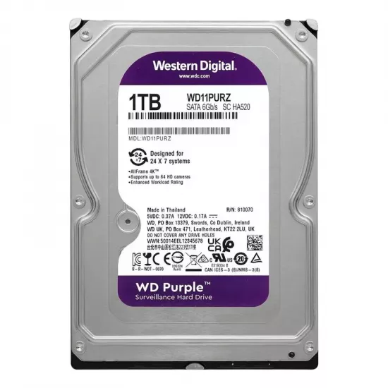 3.5" Unitate HDD 1 TB Western Digital WD Purple WD11PURZ