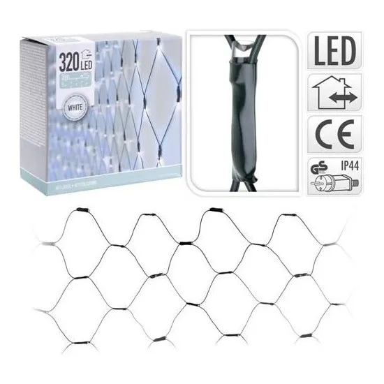 Luminite de Craciun Plasa 23472, 320LED, холодно белые, 3x1.5 m