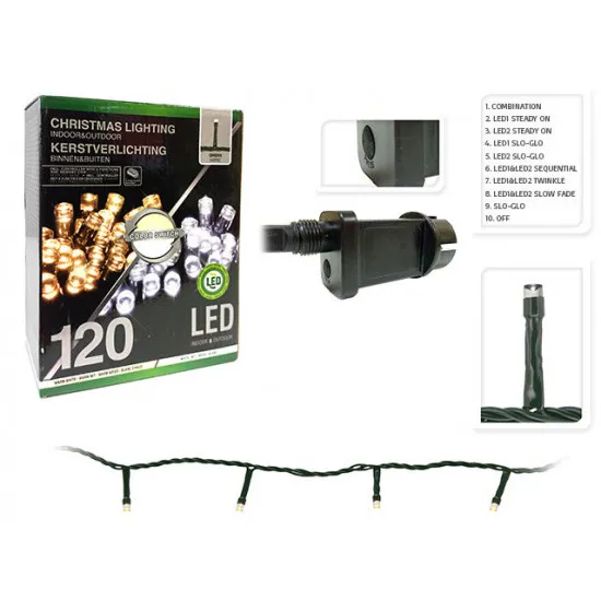 Luminite de Craciun Fir 34364, 120LED, alb-cald, 9 m