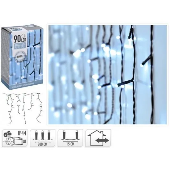 Luminite de Craciun Țurțuri 43453, 90LED, alb, 2,8x0.5 m