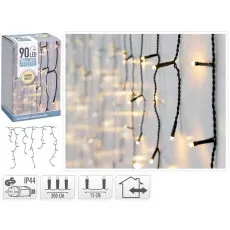 Luminite de Craciun Țurțuri 43454, 90LED, alb-cald, 2,8x0.5 m