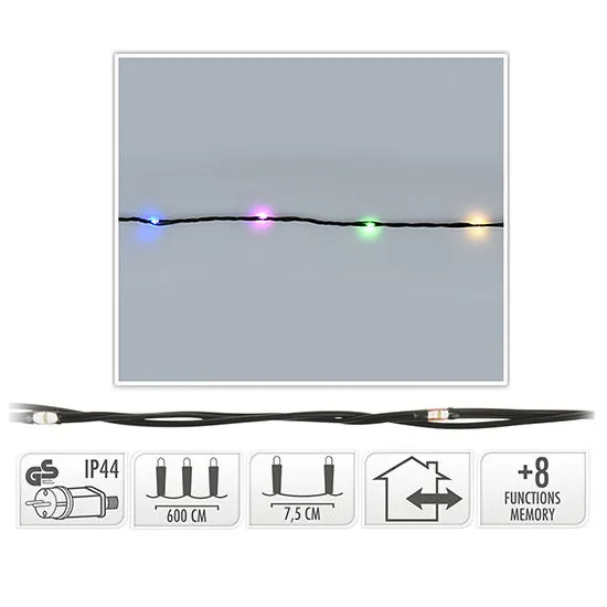 Luminite de Craciun Fir 45908, 80LED multicolor, 6 m