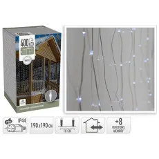 Огни новогодние "Водопад" 400LED бел, 20струй, 1.9X1.9m, 8ре Огни новогодние "Водопад" 400LED бел, 20струй, 1.9X1.9m, 8ре