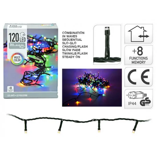Гирлянда световая Нить 49758, 120LED разноцветный, 9 м
