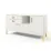 Comoda TV ML-Mobila Velvet № 1 (130 cm), Alb/Auriu