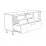 Comoda TV ML-Mobila Velvet № 1 (130 cm), Alb/Auriu