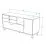 Comoda TV ML-Mobila Velvet № 1 (130 cm), Alb/Auriu
