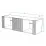 Dulap de perete ML-Mobila Velvet N4, 130x40x40 cm, Alb/Auriu