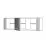 Dulap de perete ML-Mobila Velvet N4, 130x40x40 cm, Alb/Auriu