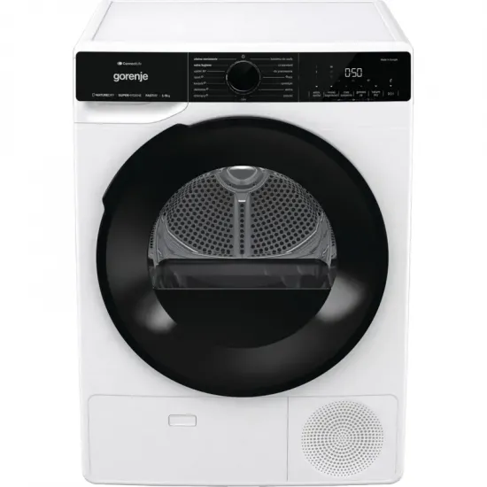 Dryer Gorenje DPNA 92, Încărcare maximă la uscare : 9 kg, Clasa de uscare: B , Sistem de uscare: Condensare cu pompă de căldură , Clasa de eficiență energetică: A++ , Blocare pentru copii: Da , Înălţime : 85 cm, Lăţime : 60 cm, Adânc