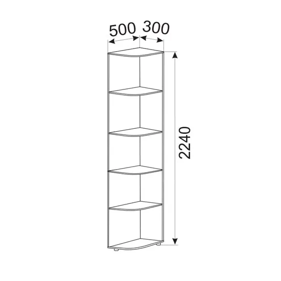 Anexa dulap Ambianta (30 cm), Alb