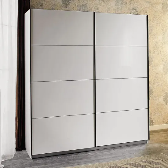 Dulap-cupeu Ambianta Space, 180x225x62 cm, Alb