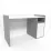 Masa de birou Smartex Tab Classic, 100x60 cm, Alb/Grafit