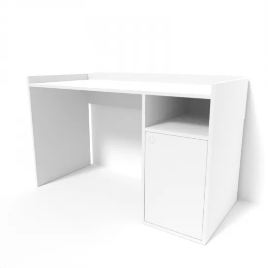 Masa de birou Smartex Tab Classic, 110x60 cm, Alb