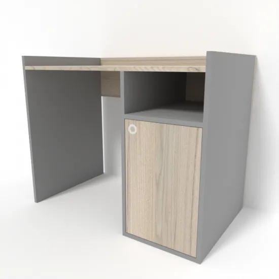 Masa de birou Smartex Tab Classic, 130x60 cm, Grafit/Stejar Deschis