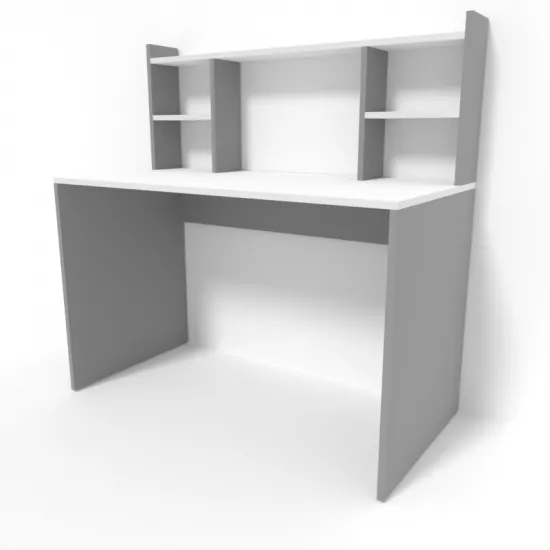 Masa de birou Smartex M4, 120x60 cm, Alb/Grafit