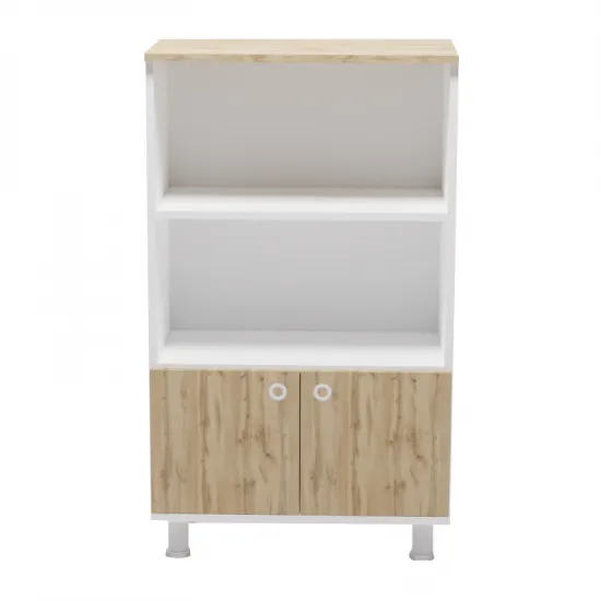 Raft Smartex Mini, 70x35x115.5 cm Alb/Stejar Închis