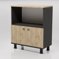 Tumbă printer Smartex Printer, Negru/Stejar Închis Tumbă printer Smartex Printer, Negru/Stejar Închis