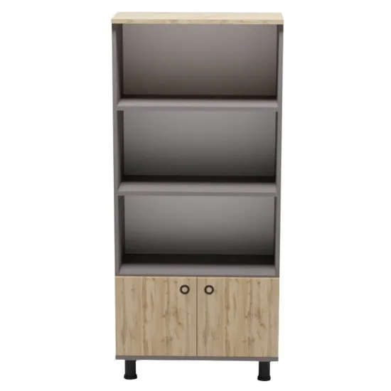 Стеллаж Smartex Mediu (70 см), Графит/Дуб Тёмный