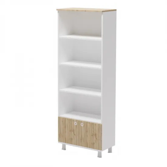 Стеллаж Smartex Maxi (70 см), Белый/Дуб Тёмный