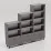 Стеллаж Smartex Set, 210x35x187.3 см, Графит