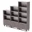 Стеллаж Smartex Set, 210x35x187.3 см, Графит