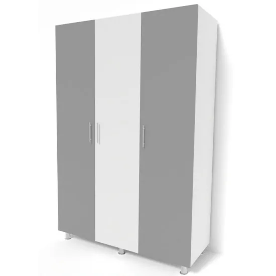 Dulap Smartex N3 (140 cm), Alb/Grafit