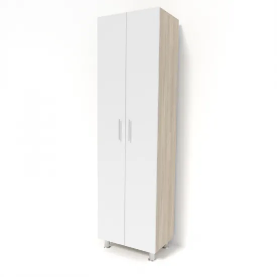 Dulap Smartex N4, 60x40x208 cm, Alb/Stejar Deschis