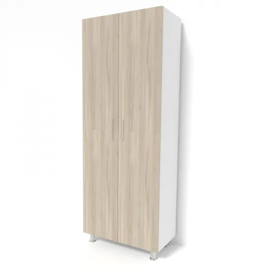 Dulap Smartex N4, 80x40x208 cm, Alb/Stejar Deschis