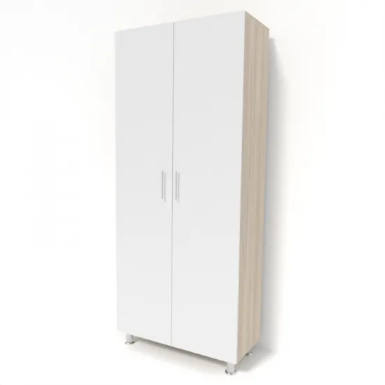 Dulap Smartex N4, 90x40x208 cm, Stejar Deschis/Alb