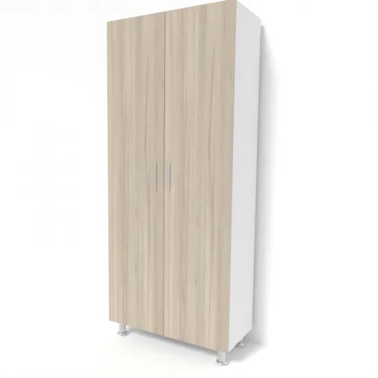 Dulap Smartex N4, 100x40x208 cm, Alb/Stejar Deschis