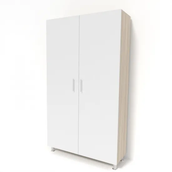 Dulap Smartex N4, 120x40x208 cm, Stejar Deschis/Alb