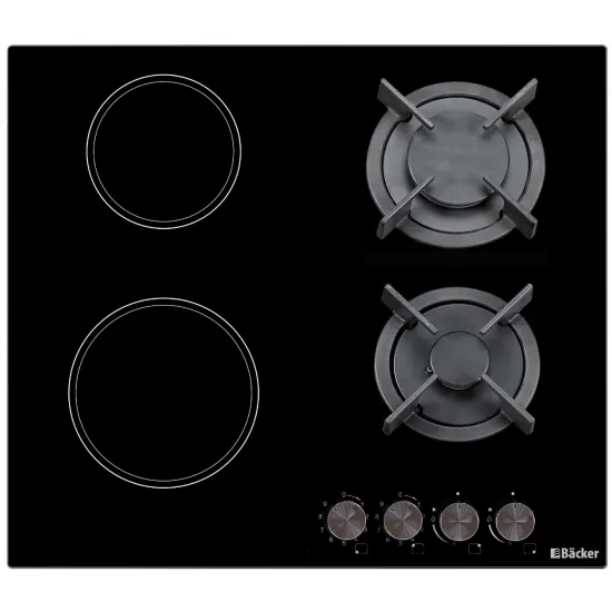 Plită mixtă Backer HMB-602G2RAD Black