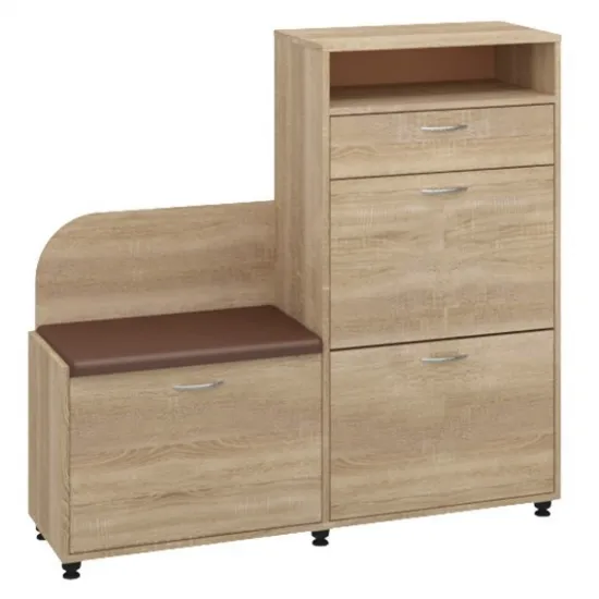 Тумба для обуви Pehotin Б-5, Дуб Сонома/Кофе