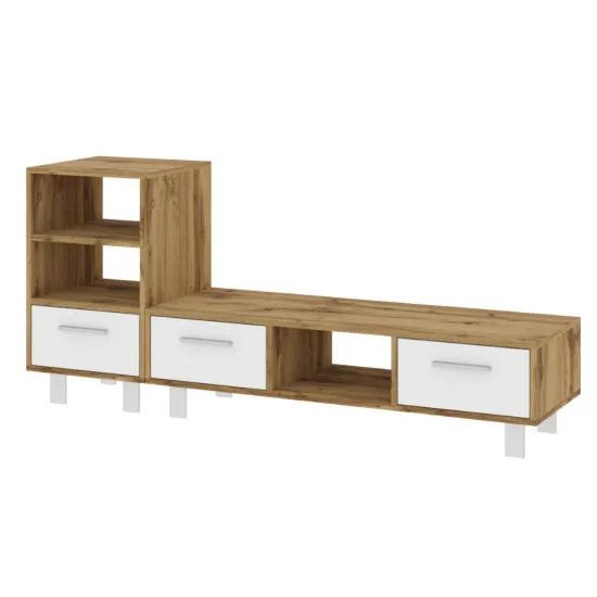 Тумба под ТВ Pehotin Монреаль (155 см), Дуб Тахо/Белый