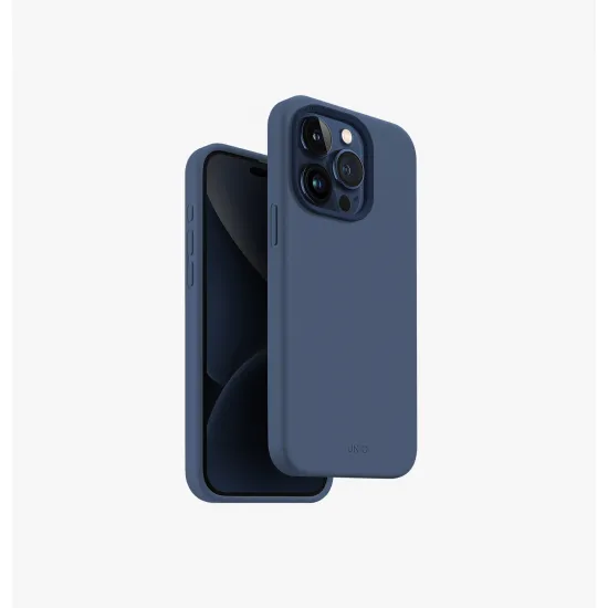 Husă Uniq Hybrid Magclick Charging Lino Hue pentru Apple iPhone 15 Pro Max, Blue